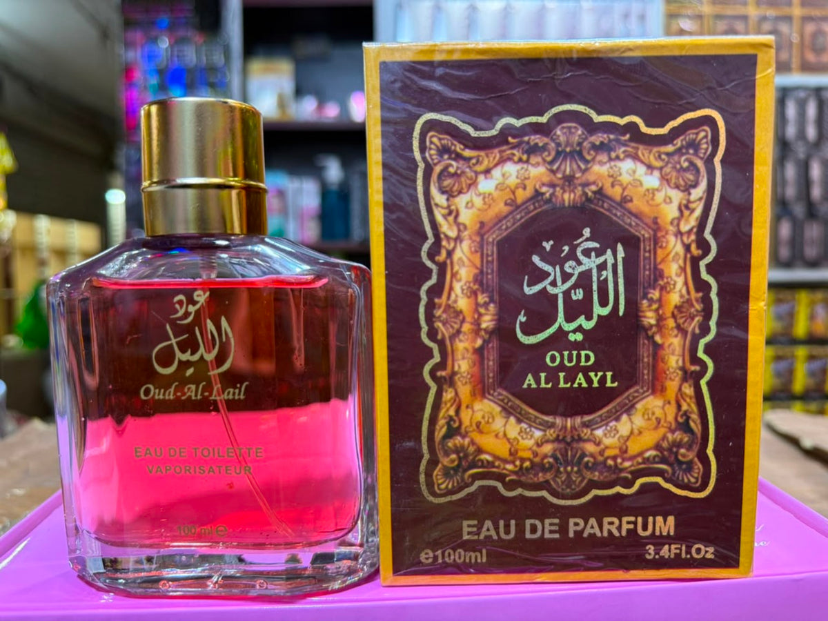 Oud Al Layl 100ml perfume bottle and packaging